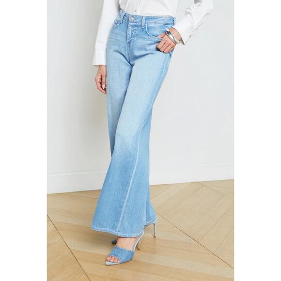 L'AGENCE Alicent Wide Leg Jean in Bayview 25 - Picture 2 of 4
